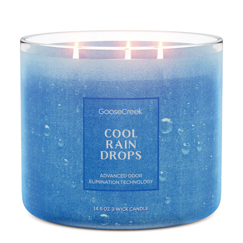 Cool Rain Drops Odor Eliminating 3-Wick Candle C0